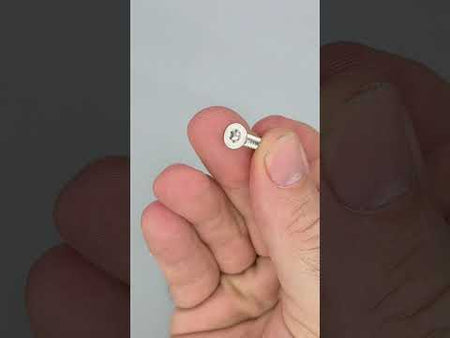 Självborrande skruvar i rostfritt A2-stål med försänkt huvud och Torx-spår för plan och korrosionsbeständig infästning i mjukare material.