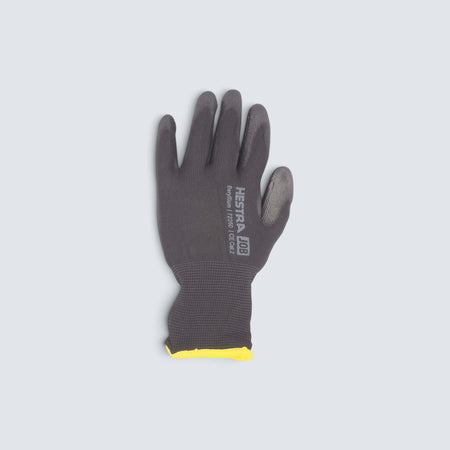 Rostfri.nu Hestra Job Beryllium black work glove made of recycled polyester with waterproof latex coating