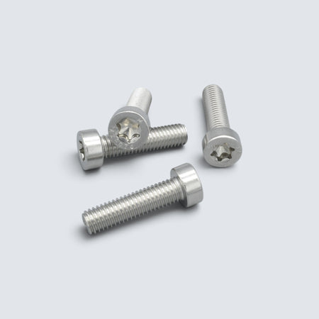 Lågskalliga cylinderskruvar ISO 14580 i syrafast A4 rostfritt stål med Torx-spår för korrosionsbeständig och säker infästning.